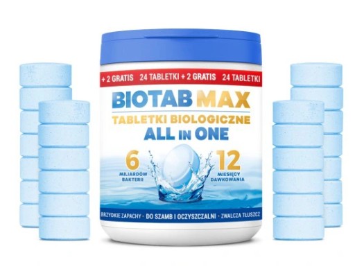 Таблетки BIO 3IN1 BACTERIA для септиков и очистных сооружений