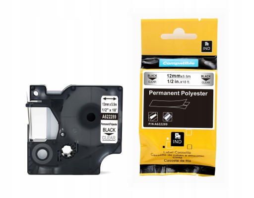 Taśma poliester 12mm do DYMO RHINO 622289 Przeź