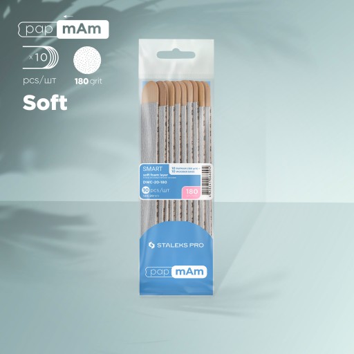 STALEKS 10x Pilnik papmam soft prosty paznokci 180