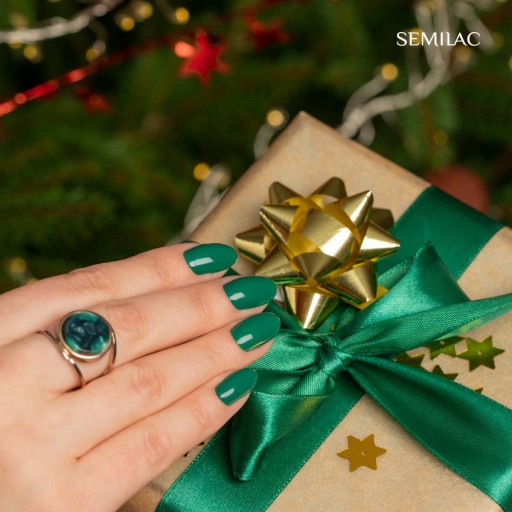 SEMILAC 309 PINE GREEN Гибридный лак 7мл