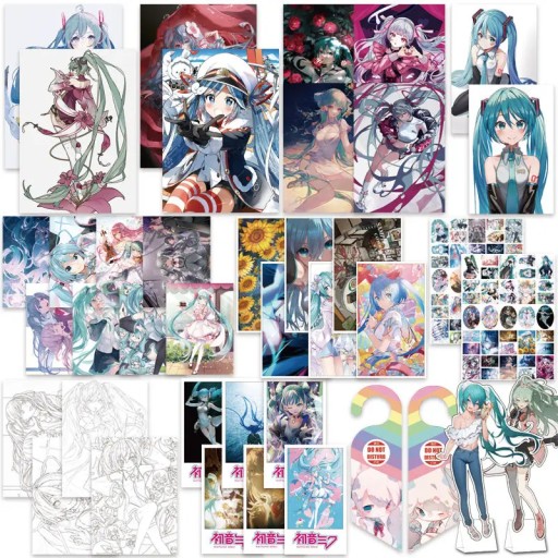 Hatsune Miku, анимационный подарочный пакет, набор для рисования, периферийный плакат