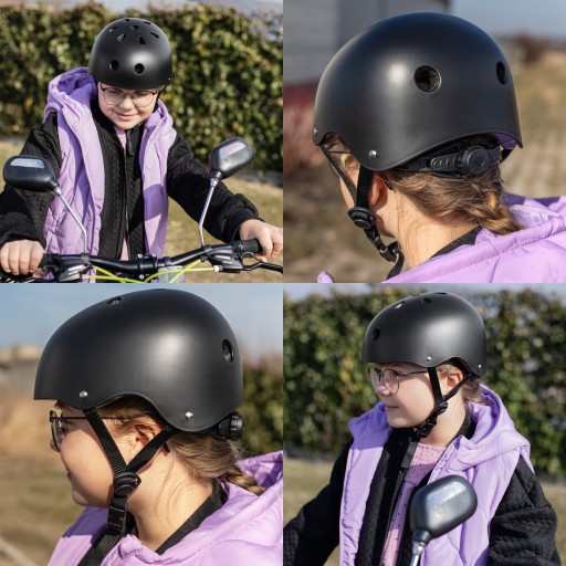 KASK ROWEROWY OCHRONNY REGULOWANY HULAJNOGĘ DLA DZIECI DOROSŁYCH 52-56