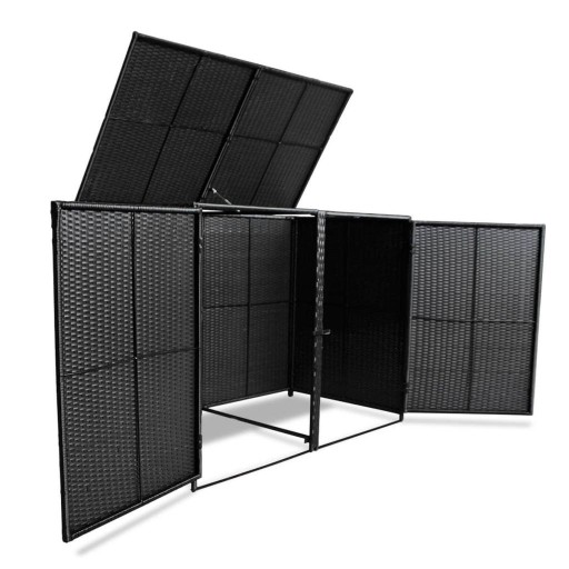 Чехол на 2 мусорных бака VidaXL 43887 черный 148 x 80 111 см