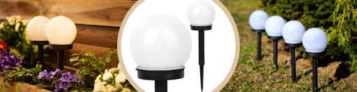 12x светодиодный светильник Sphere LED SOLAR, белый, 10 СМ