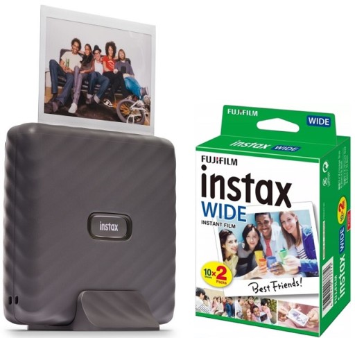 Принтер FUJIFILM Wide Link графитовый + 20 фотографий