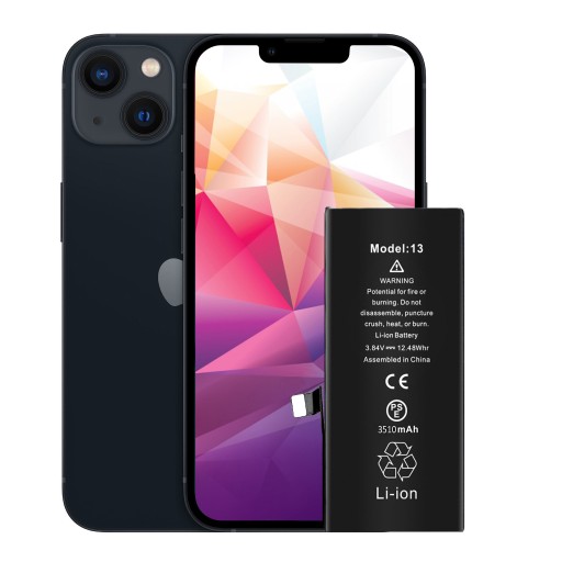 Новая батарея для iPhone 13 - Большая емкость 3510 мАч