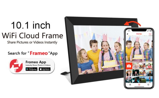 Цифровая фоторамка Wi-Fi 10,1 дюйма, черная, 32G