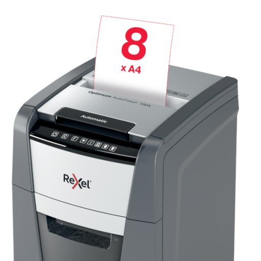 Niszczarka Rexel Optimum AutoFeed+ 100X, ścinki 4x