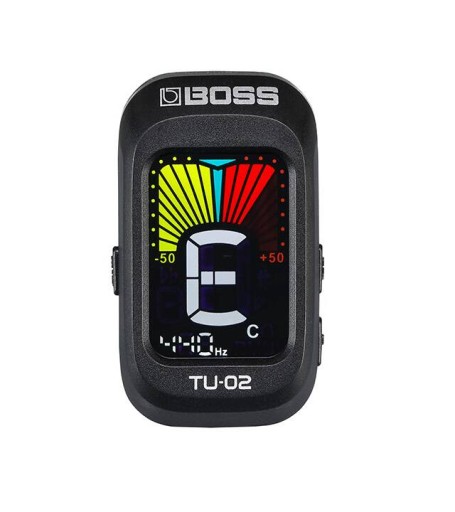 BOSS TU-02 ТЮНЕР ХРОМАТИЧЕСКИЙ ТЮНЕР ДЛЯ ГИТАРЫ С ЗАЖИМОМ