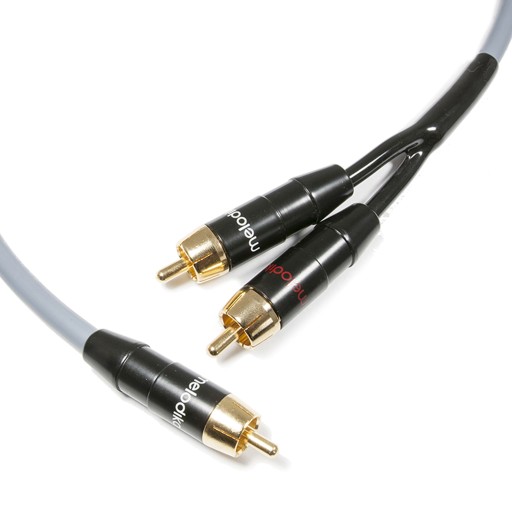 Melodika MDSWY10G Кабель для сабвуфера тип Y (RCA-2xRCA) Gunmetal - 1 м