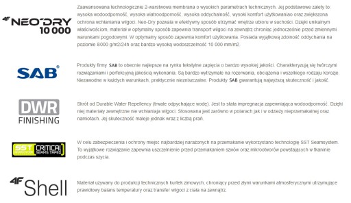 4F M575 WINTER SKIING COAT размер XL NEO DRY 10 000 MEMBRANE