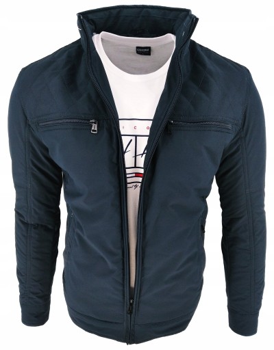 КУРТКА МУЖСКАЯ, ТЕМНО-СИНЯЯ, ПРЯМАЯ, БОЛЬШАЯ 7620 4XL XXXXL