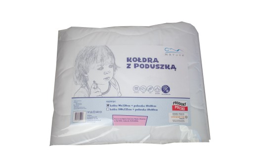 Одеяло 100 х 135 см + подушка 60 х 40 см.