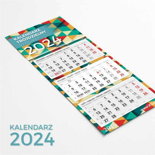 ТРОЙНОЙ ВЫПУКЛЫЙ КАЛЕНДАРЬ НА 2024 ГОД с ПРОЕКТОМ 400