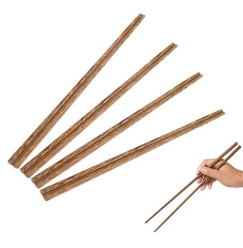 10 x PAŁECZKI CHIŃSKIE DREWNIANE DO SUSHI RYŻ 25cm