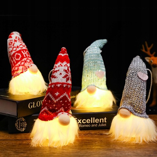5szt. Świąteczny wisiorek Forester Light Up