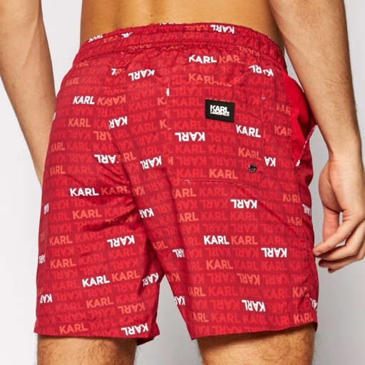 Karl Lagerfeld красные пляжные шорты KL21MBM06 L