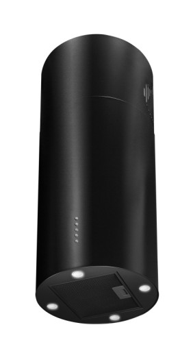Островная вытяжка, черная матовая трубка, CYLINDRO ECO 4LED