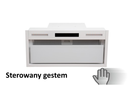 VDB Flat Gest 60 okap WHITE PODSZAFKOWY WYCIĄG STEROWANY GESTEM CICHY