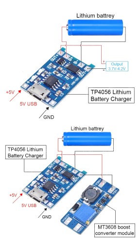 TP4056 Зарядное устройство Li-ION Micro USB 1A