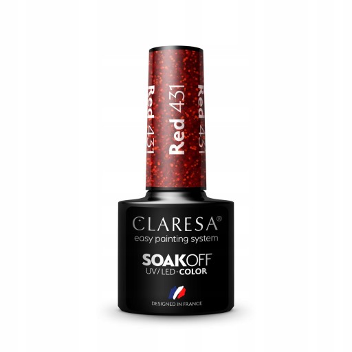 Лак для ногтей Claresa Hybrid Nail 431 красный для ногтей