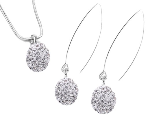 КОМПЛЕКТ ЖЕНСКИХ УКРАШЕНИЙ СЕРЕБРА 925 ПРОБЫ С ЦИРКОНИЯМИ SWAROVSKI + ГРАВИРОВКА