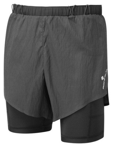 RONHILL Spodenki do biegania męskie TECH RACE TWIN SHORT all black L