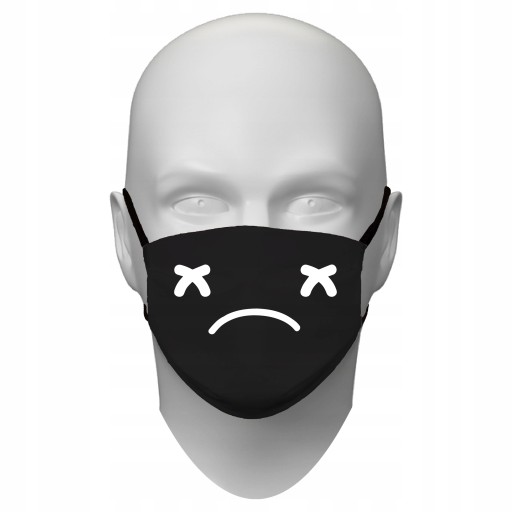МАСКА ХЛОПКОВАЯ МАСКА SAD FACE PRINT HIT