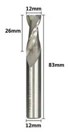 Фреза 12х12х26х83мм 2ф HSS-AI cnc