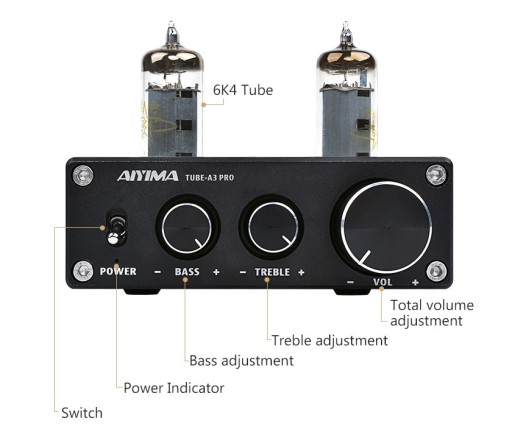 Ламповый предусилитель AIYIMA Tube A3 PRO BT 5.0