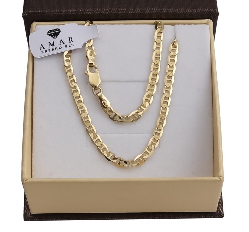 Золотая полная мужская цепь Gucci Pr. 925 585 SOLID + гравировка бесплатно