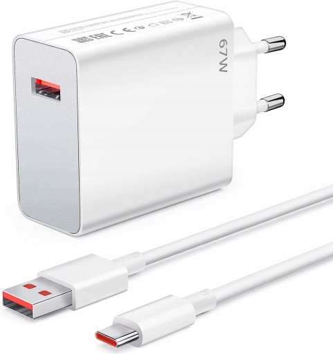 ЗАРЯДНОЕ УСТРОЙСТВО ДЛЯ XIAOMI 13 LITE 12 12S ULTRA 12X 11T, 67 Вт С КАБЕЛЕМ USB-C
