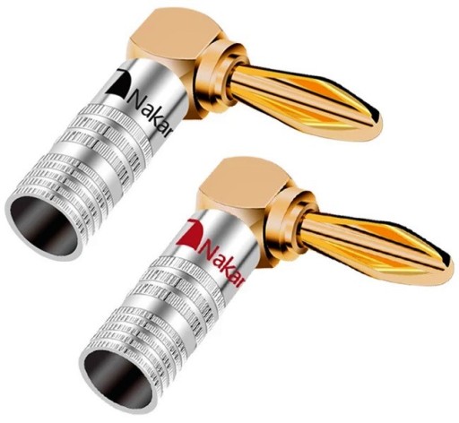 Kabel głośnikowy Nakamichi 2x1,5 banan widełki 4m