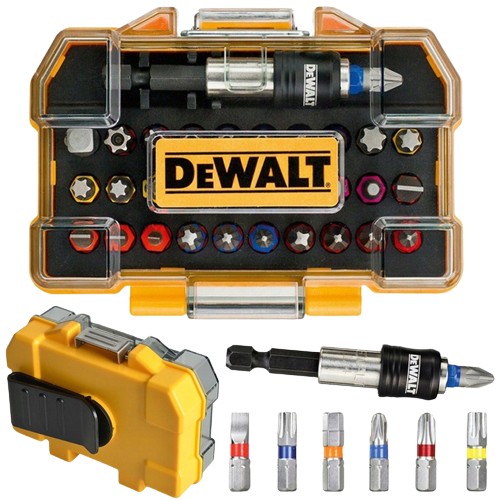 АККУМУЛЯТОРНАЯ Дрель-шуруповёрт 20 В 2x2,8 Ач, БИТЫ DEWALT, 32 ПРЕДМЕТА В КОРОБКЕ, 32 ПРЕДМЕТА