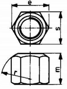 6-контргайка DIN6330B ФОРМАТ M14/22