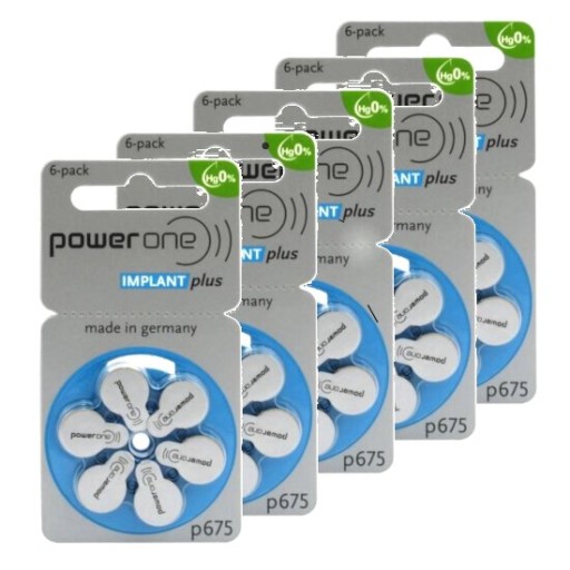 Батарейки для слуховых аппаратов Implant Plus 675 MF