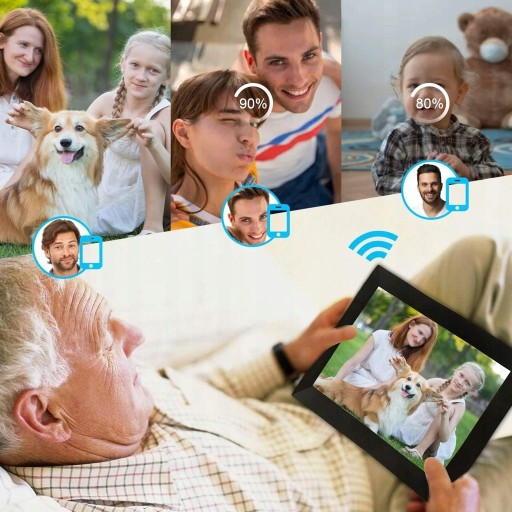 ЦИФРОВАЯ ФОТОРАМКА С СЕНСОРНЫМ ЭКРАНОМ WIFI, 16 ГБ, 10 ДЮЙМОВ
