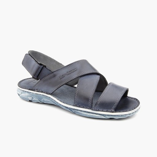 037 MAXIMUS polskie sandały na rzepy SKÓRA SZ 44