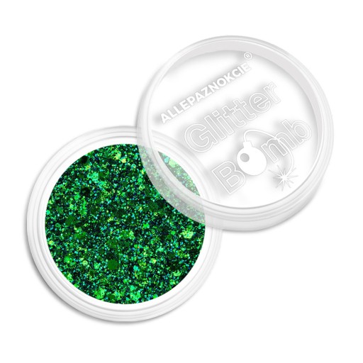 Pyłek do paznokci GLITTER BOMB Green Effect Nr 05 SEOL