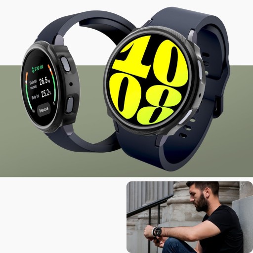Etui do Galaxy Watch 7 40mm, Spigen Liquid Air matowy case obudowa cover