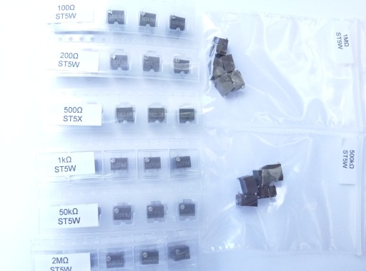 [40шт] Потенциометр 11-ти оборотный SMD ST-5=3269Вт 8 типов