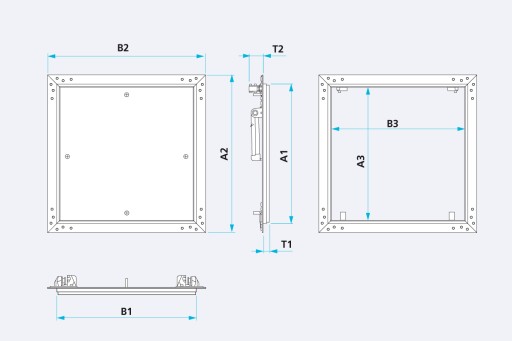 GK Revision flap Gipskarton 30x30 см Alulight Коврик SEMIN