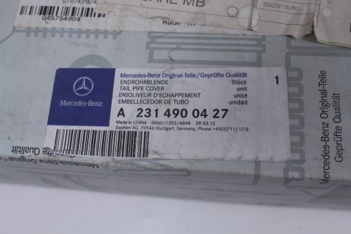 MERCEDES W221 AMG НАКОНЕЧНИКИ ВЫХЛОПА