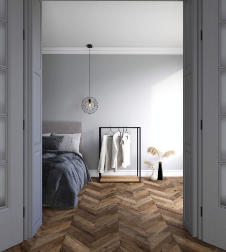 Wieszak dąb szczotkowany stojący sypialnia Lynwood