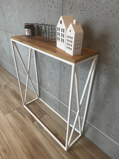 Консоль туалетного столика INDUSTRIAL LOFT 80Х25х90 БЕЛЫЙ