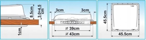 Мансардное окно 40x40 Fiamma Turbo Vent Premium с вентилятором для кемпера
