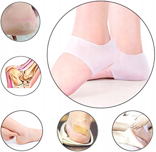 Чехлы на потрескавшиеся пятки, подпяточники, повязки SOFT GEL от пяточных шпор.