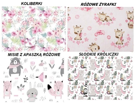 LaMinia Koc Kocyk Minky Przedszkolaka 100x135 PUDROWY RÓŻ + WZORKI