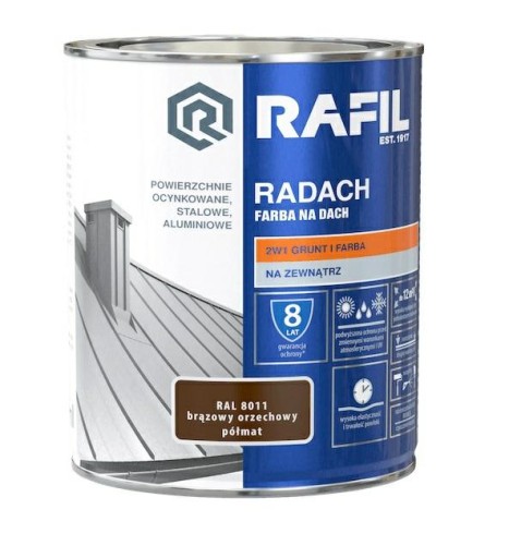 RAFIL Radach farba na dach brązowy orzech