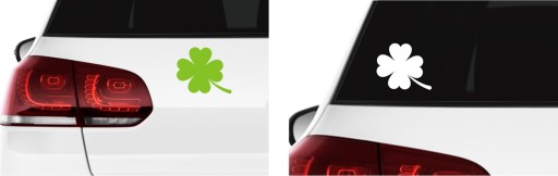 Naklejka na auto szybę KONICZYNA Koniczynka Czterolistna *Kolory *12cm